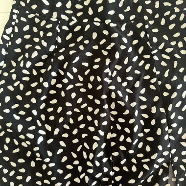 Black skirt with white pattern