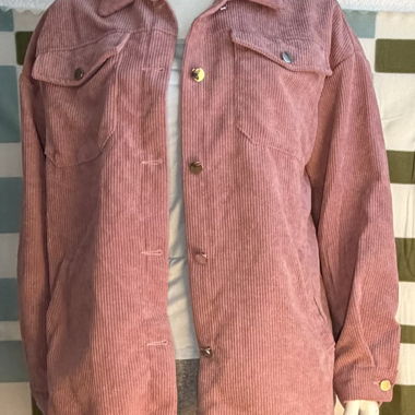 Rosa Cordjacke Oversize