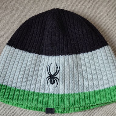 Berretto Spyder nero, bianco, verde