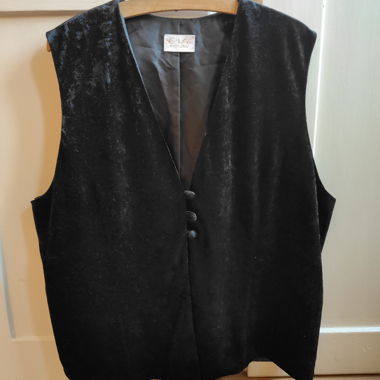 Elegant black velvet vest