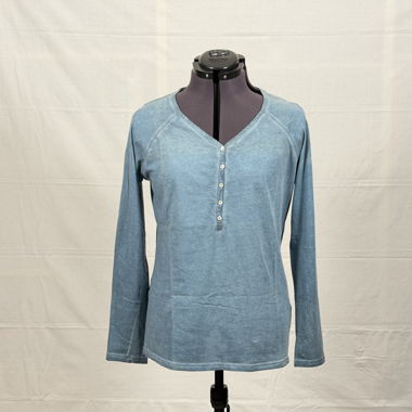 Naturaline, Langarmshirt, blau-grau, Grösse L