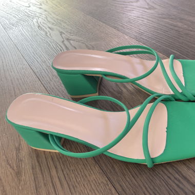 Grüne Schuhe leichter Absatz