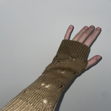 Green/khaki arm sleeves/warmers