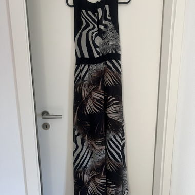 Morgan Printed Black Dress