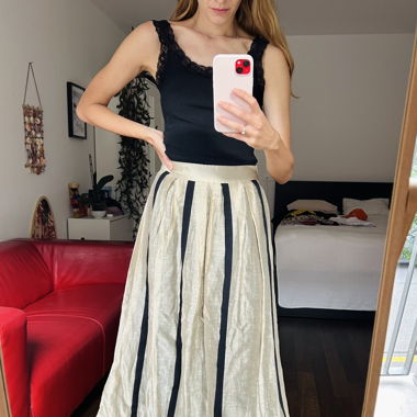 Golden fluffy organza skirt 