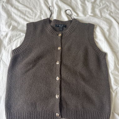 Amisu Brown Knit Vest