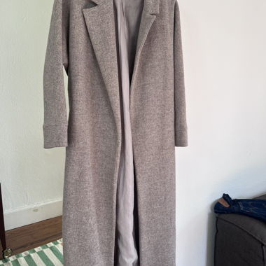 Wool blend long coat