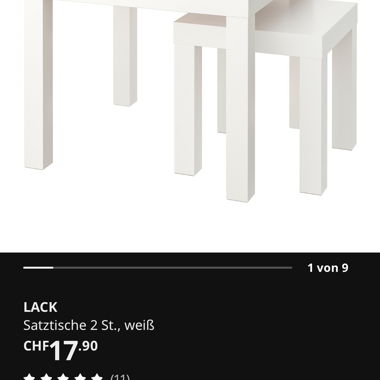 Tavolini laterali IKEA LACK (set da 2)