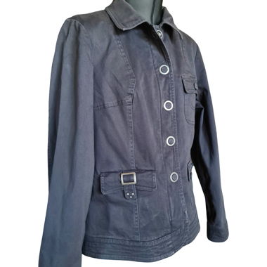 Y2K grey/navy button-up jacket Phildar