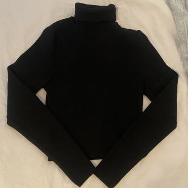 Maglia a collo alto nera Zara