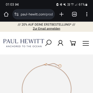 Paul Hewitt Anchor Necklace