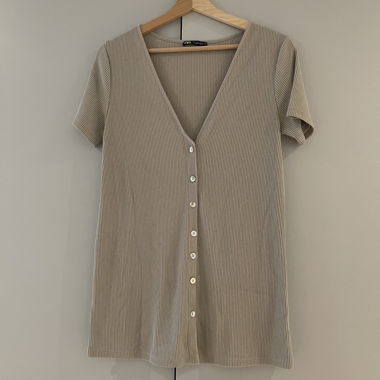 [ZARA] T-shirt - Beige - M