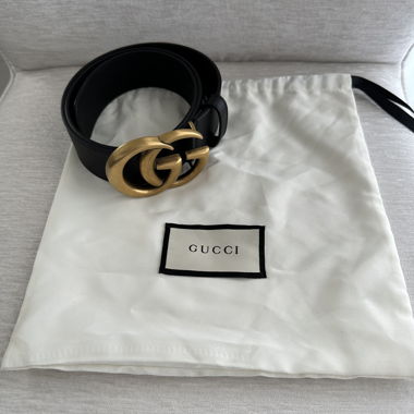 Gucci - Wide GG Marmont Belt black