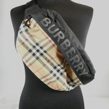 Marsupio Burberry nero a quadri