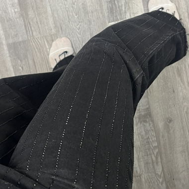 Pantaloni jeans Zara neri con strass 