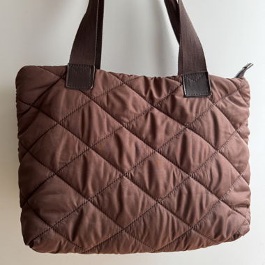 Brown Puffer Shoulder Bag