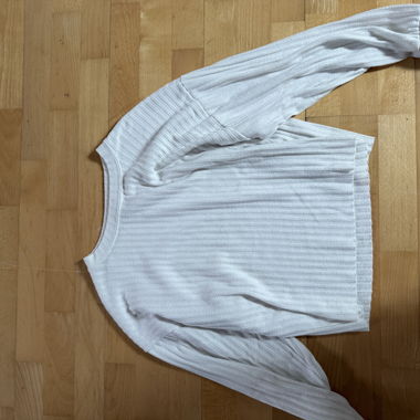 Gerippter Langarm-Pullover