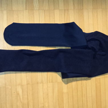 Calze elastiche/leggings foderati e caldi blu scuro