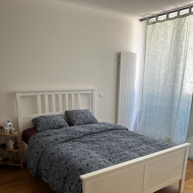IKEA bed with mattress and protector in geneva