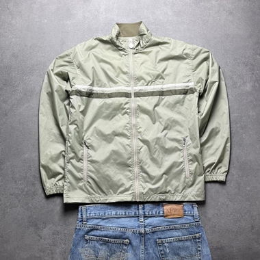 Veste de Survêtement Vintage Nike en Nylon Beige M