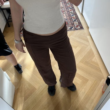 Braune Leinenhose