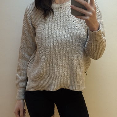 Maglione con cerniera laterale