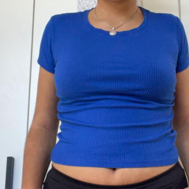 blue t-shirt