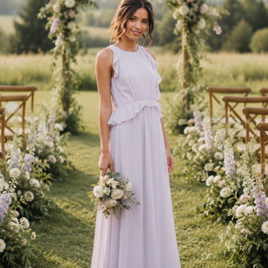 ASOS Lila Maxikleid für Brautjungfer