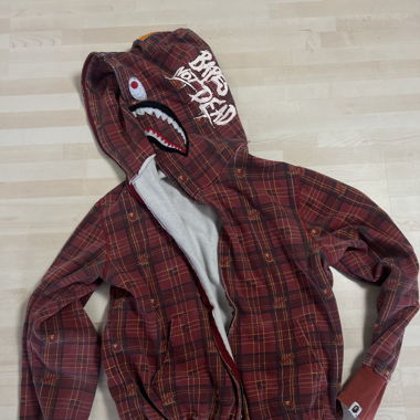 Bape x Undefeated Check Shark Hoodie