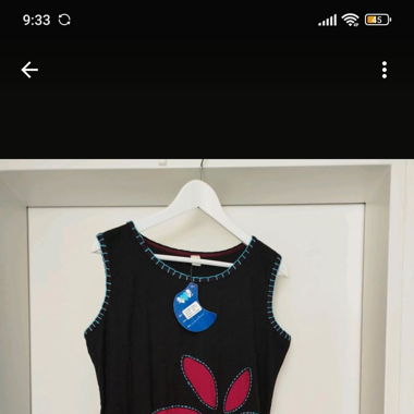 Ethno hippy Kleid schwarz XL 40 42 