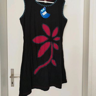 Ethno hippy Kleid schwarz XL 40 42 