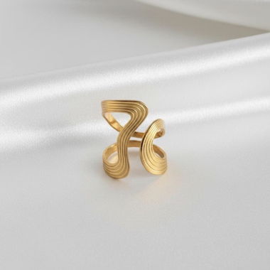 Bague Sculpturale Ondulée