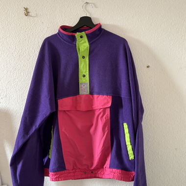 Vintage Polaire en fibres 90s color-block/neon/unisexe