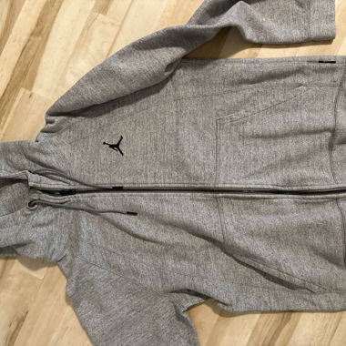 Felpa con Zip Grigia Jordan