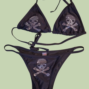Schwarzer Skull Bikini