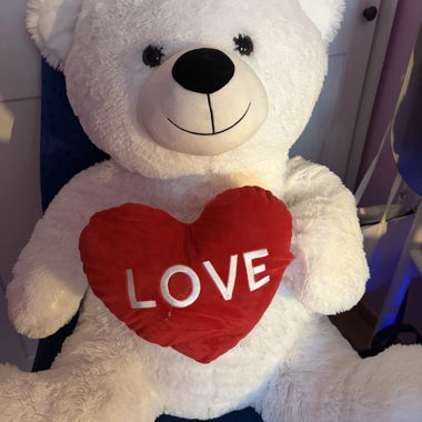 Plush Bear with LOVE heart