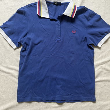Fred Perry Polo Shirt Blue L