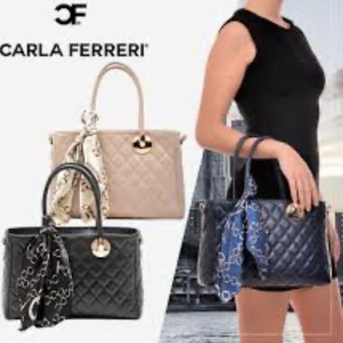 Carla Ferreri Quilted Black Handbag