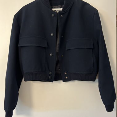 Short ZARA Jacket Navy Blue
