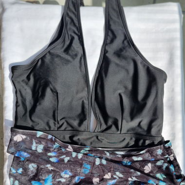 Swimsuit with Mesh Skirt