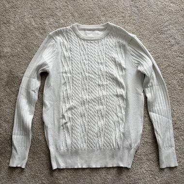 Pull en maille blanc