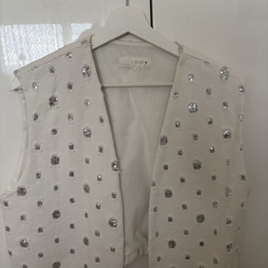 Zara Pailletten-Weste, Gr. XL