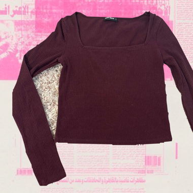 Langarmshirt bordeaux