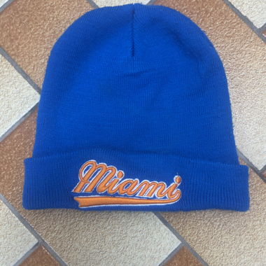 Bonnet d’hiver Miami bleu orange taille s