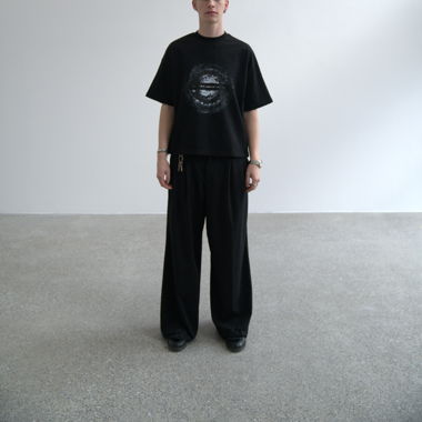 Black Oversize T-Shirt, Print, Summer T 