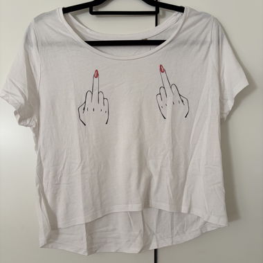 T-shirt blanc à imprimé