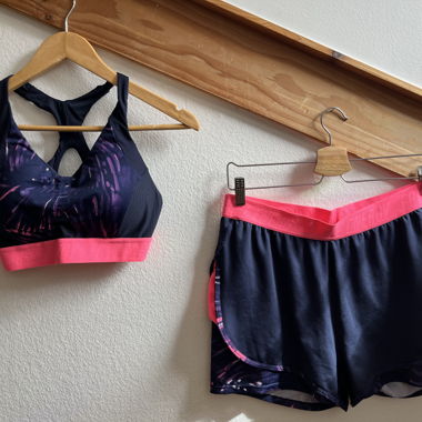 Sport-Set Domyos rosa und blau
