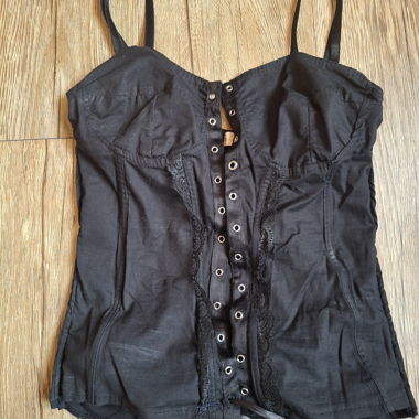 Top corset noir