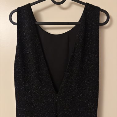 Robe longue noire à paillettes Gr. S