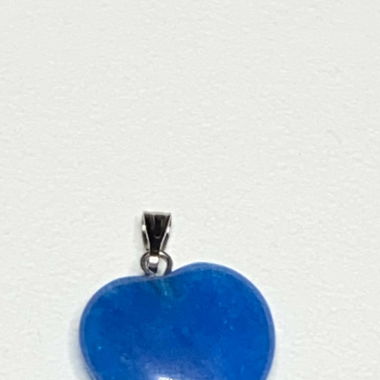 Blauer Edelstein Herz Kettenanhänger